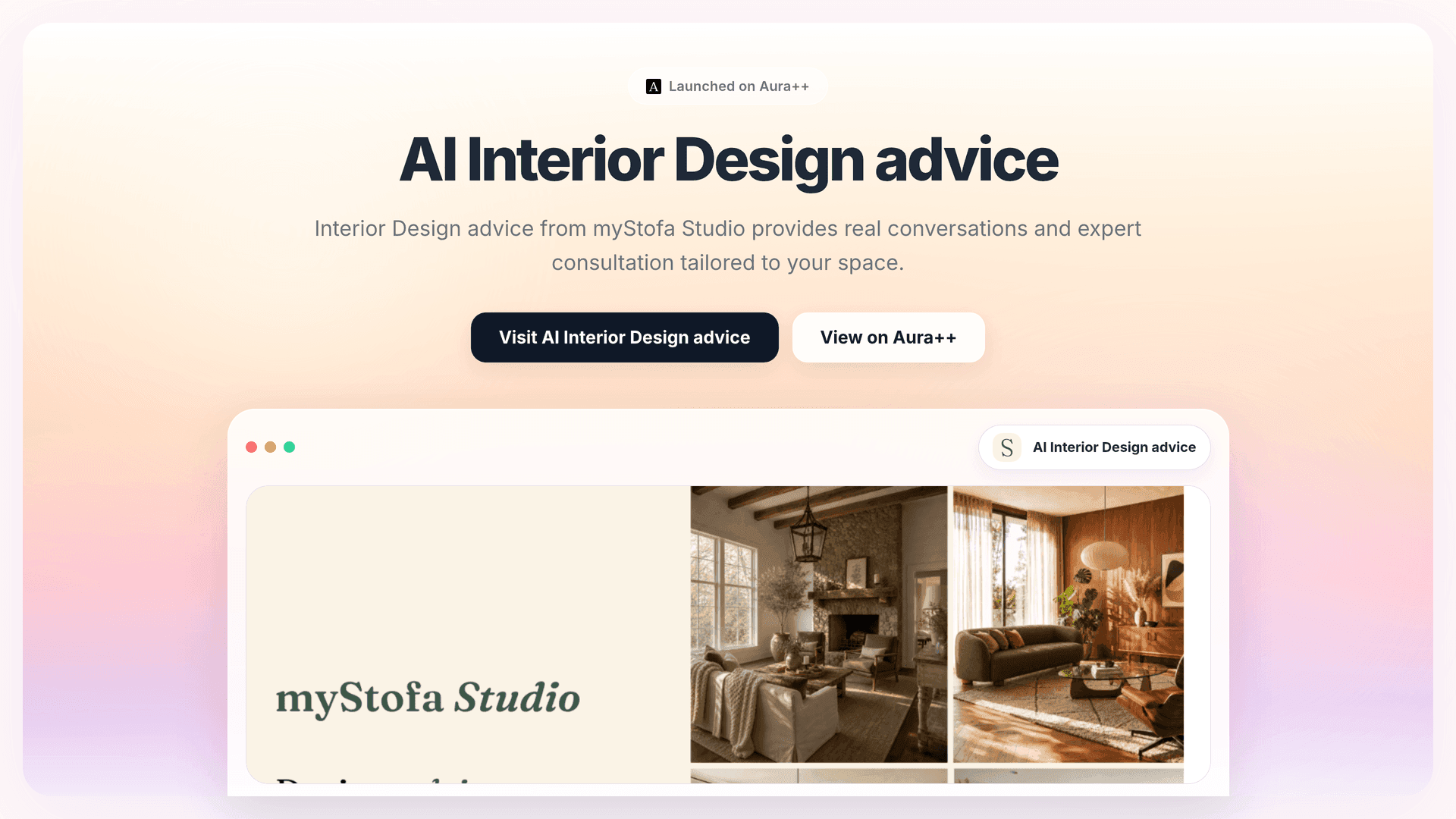 AI Interior Design advice launch story featured image on Aura++