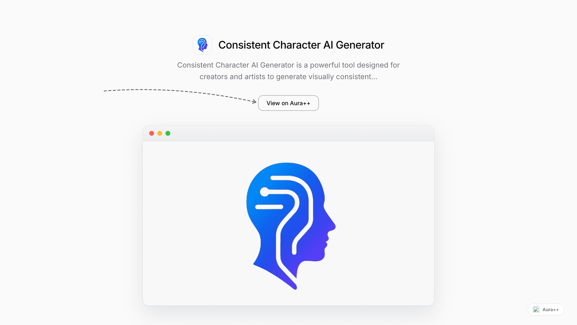 Consistent Character AI Generator launch story featured image on Aura++