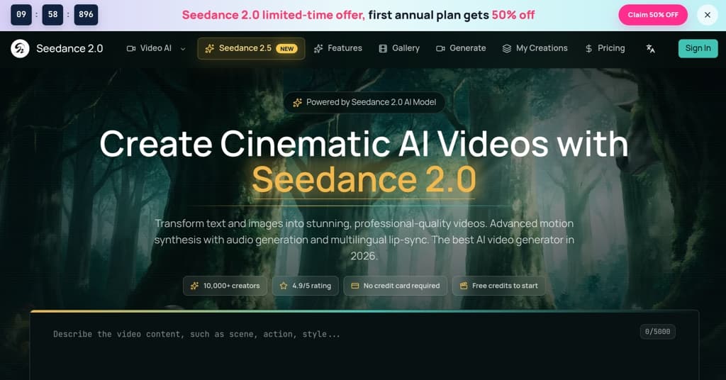 Seedance 2.0 product preview for startup listing on Aura++