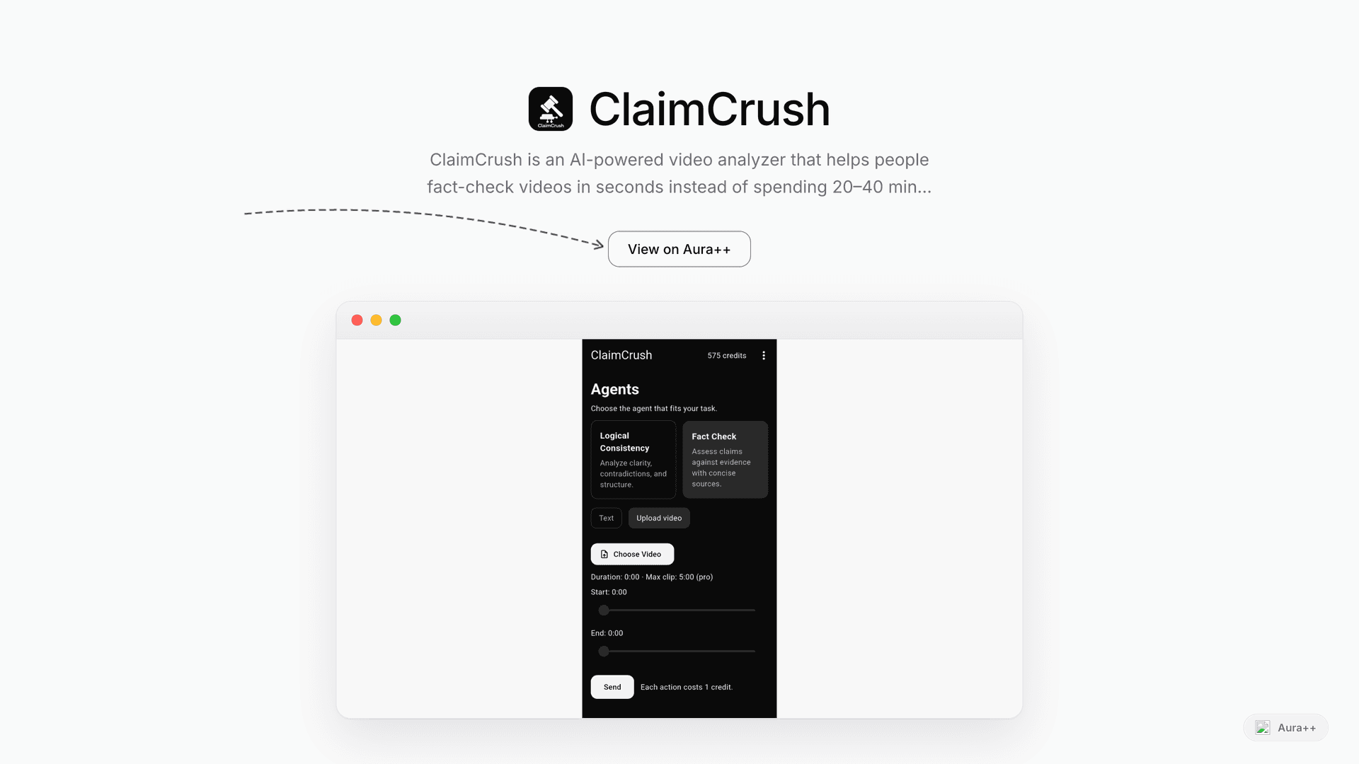 ClaimCrush launch story featured image on Aura++