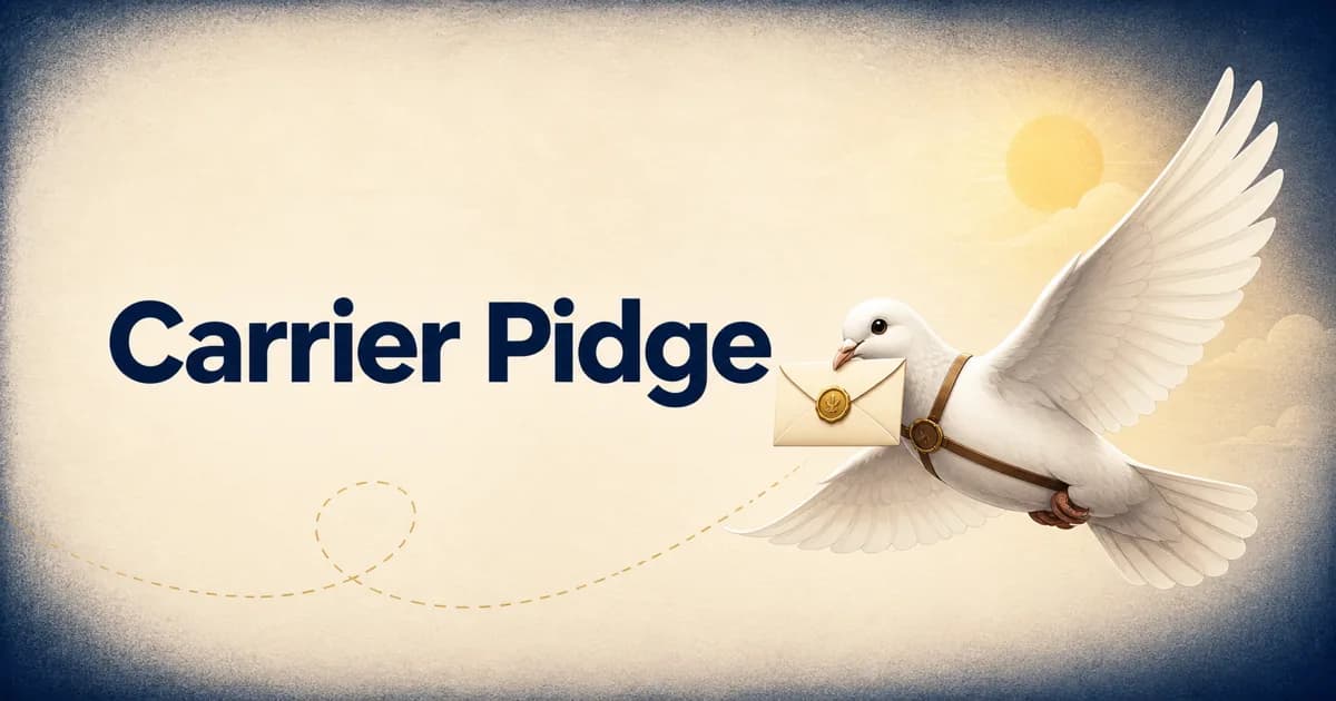 Carrier Pidge product preview for startup listing on Aura++