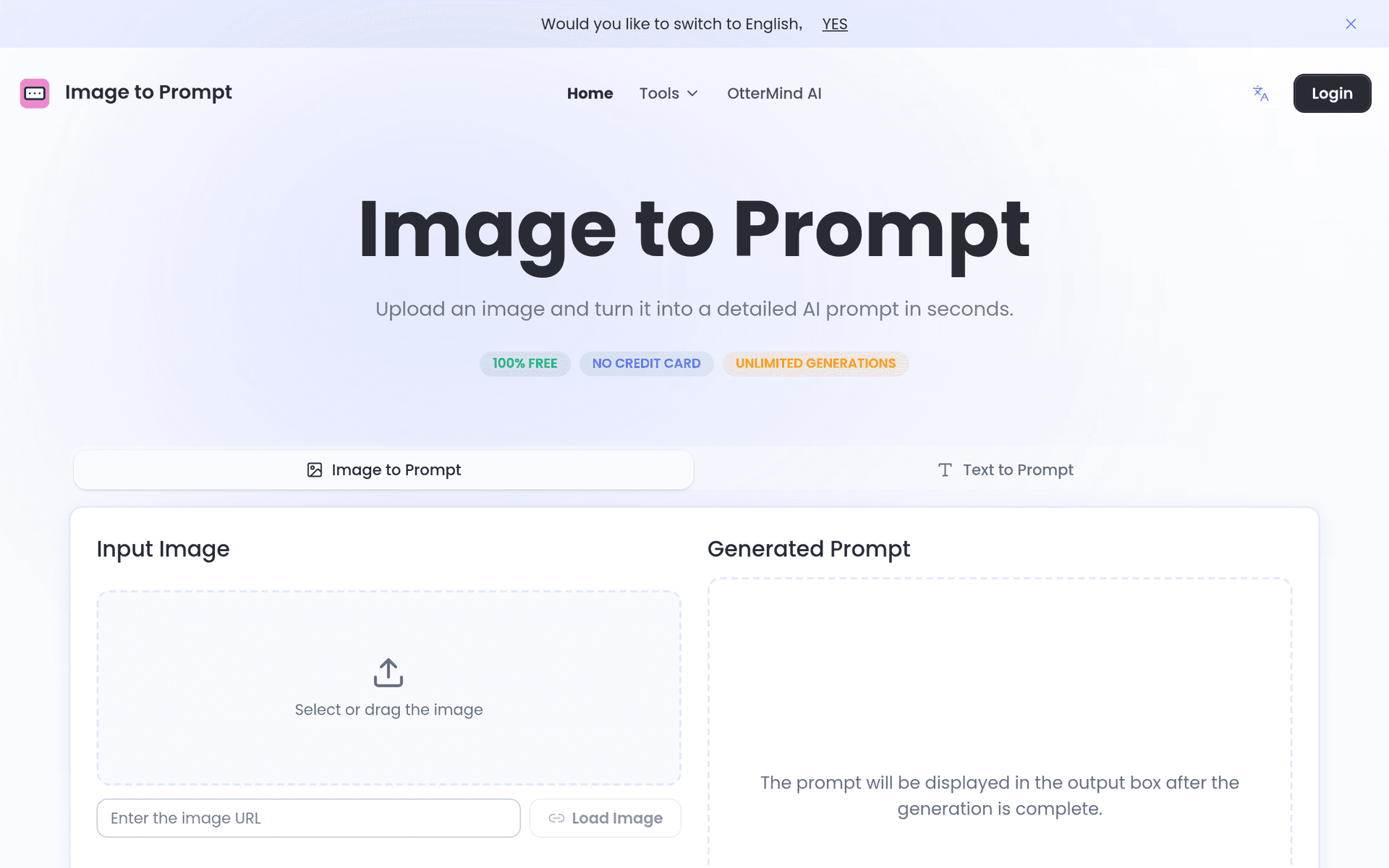 Image to Prompt product preview for startup listing on Aura++