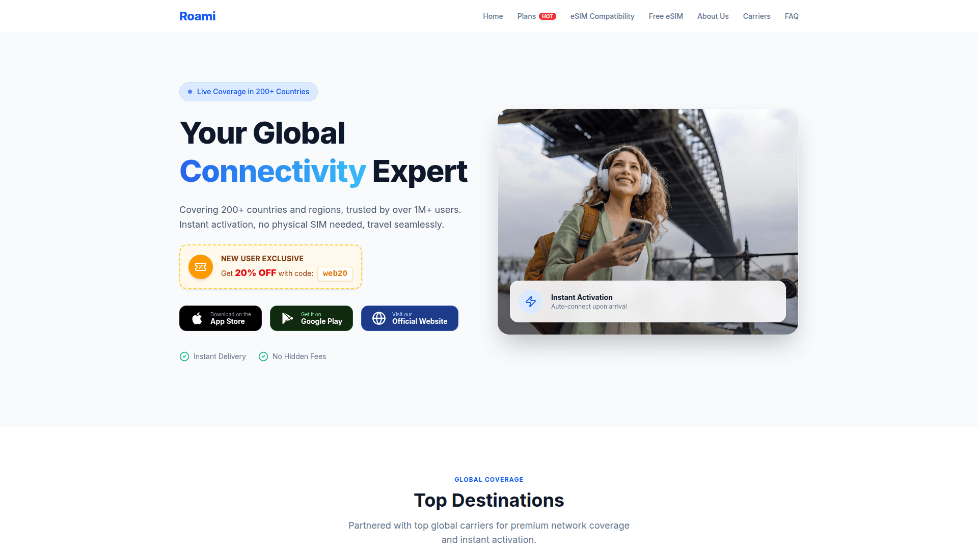 Roami Global eSIM Service - Product Image