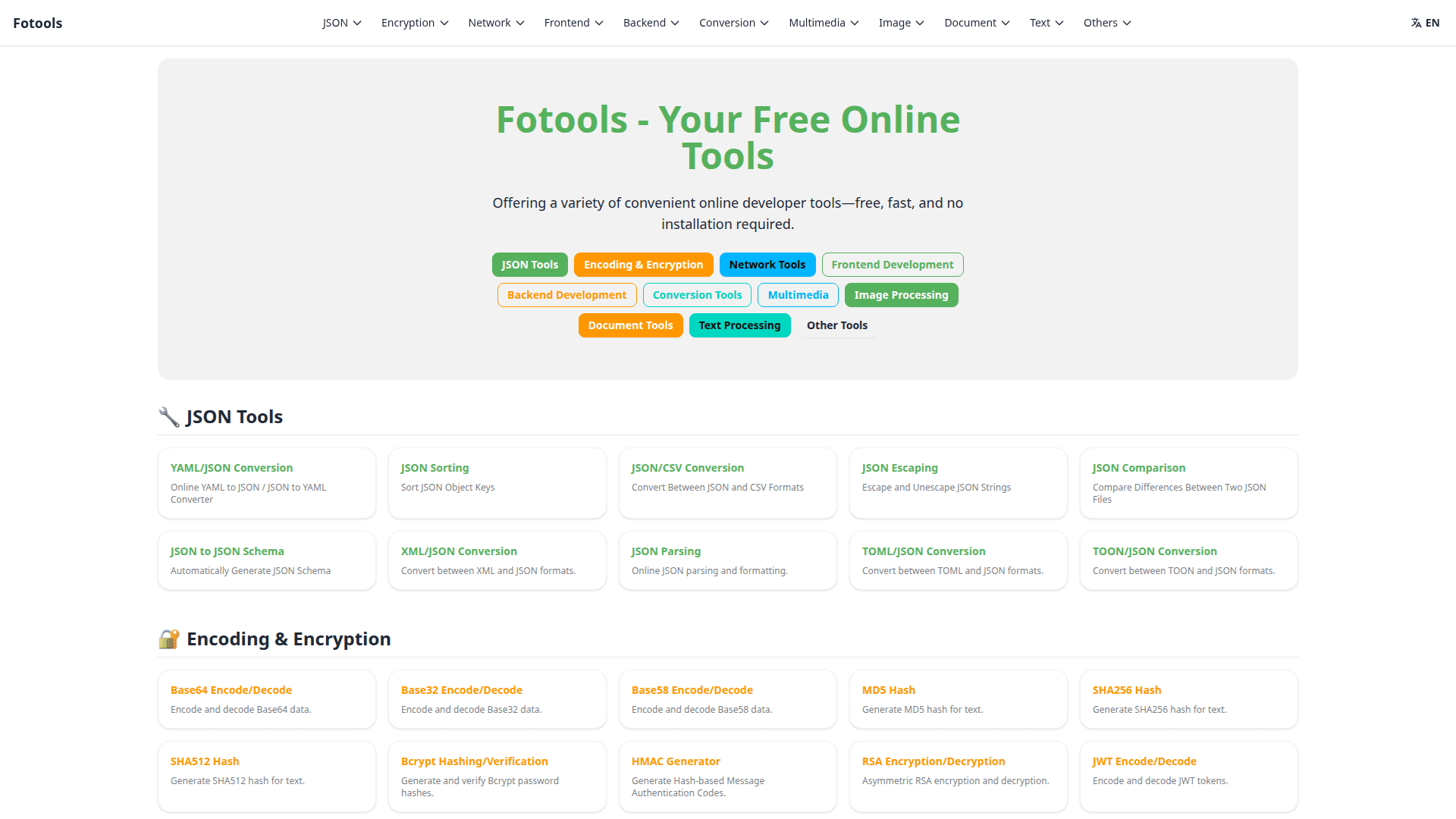 Fotools Online Tools