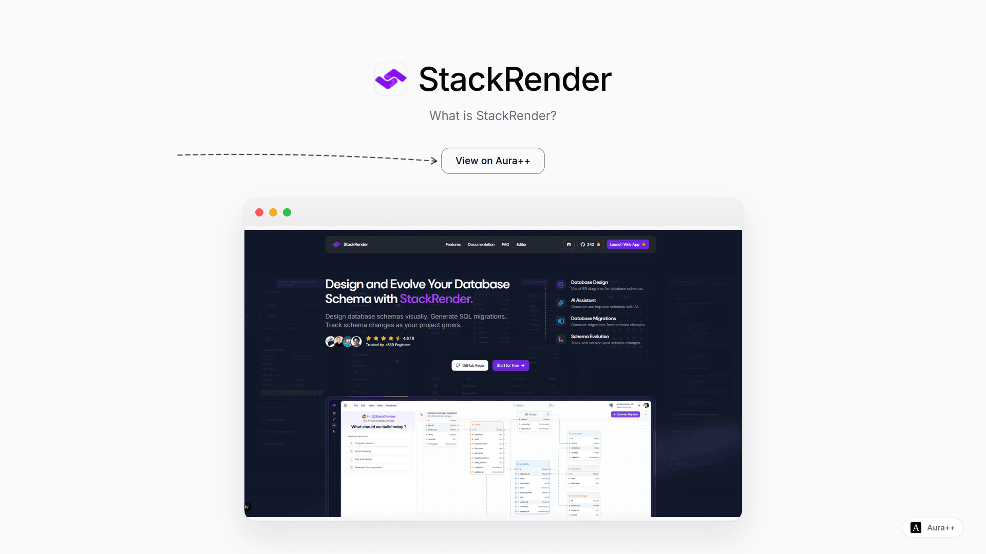 StackRender: Visual Database Schema & Migrations