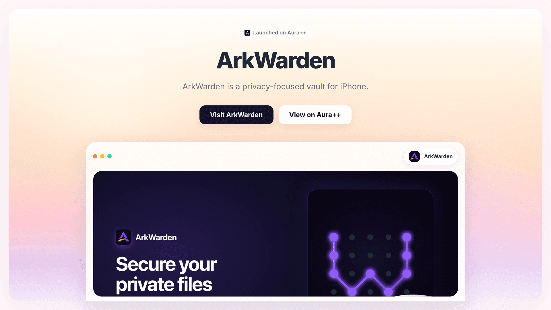 Secure Your Private Files on iPhone with ArkWarden Vault