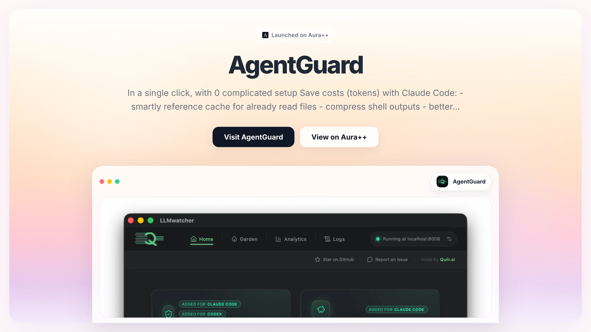 AgentGuard launch story featured image on Aura++