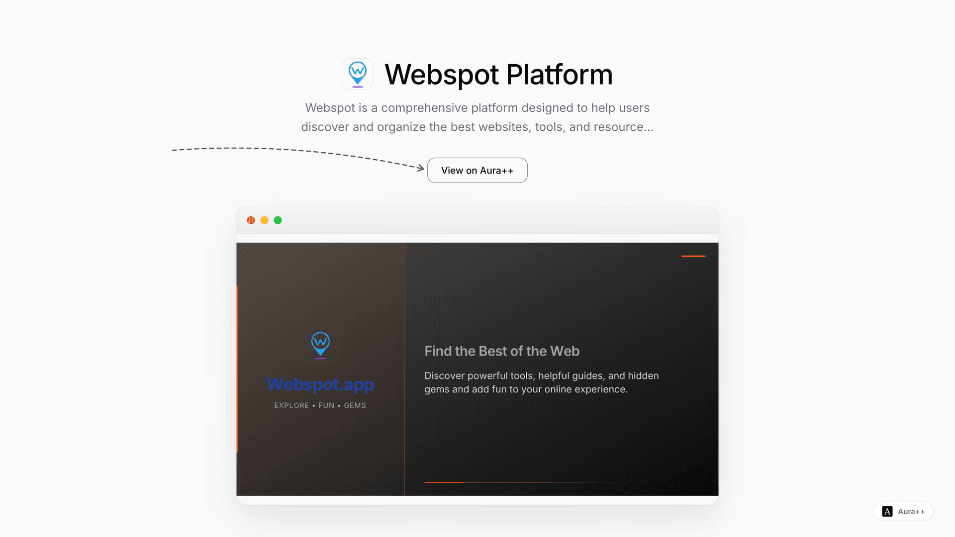 Webspot Platform launch story featured image on Aura++