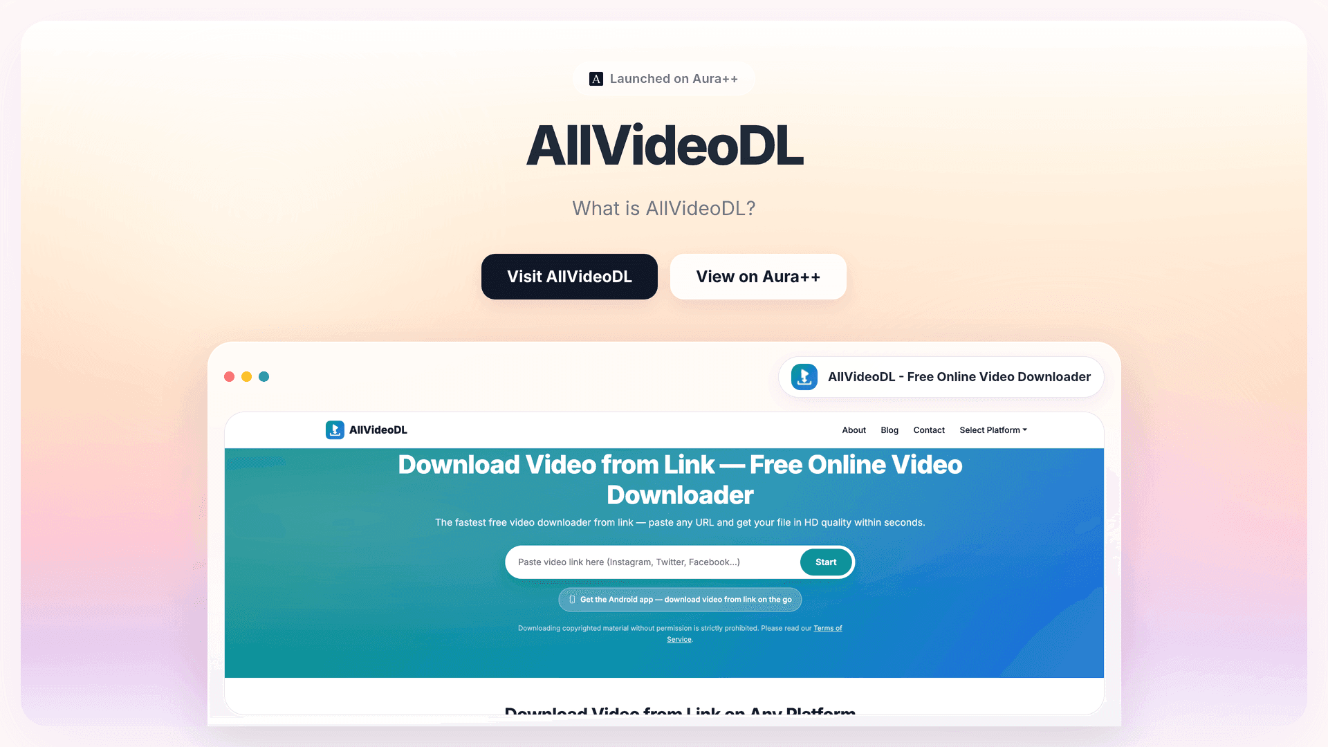 Effortlessly Save Videos Online: AllVideoDL's No-Fuss Solution