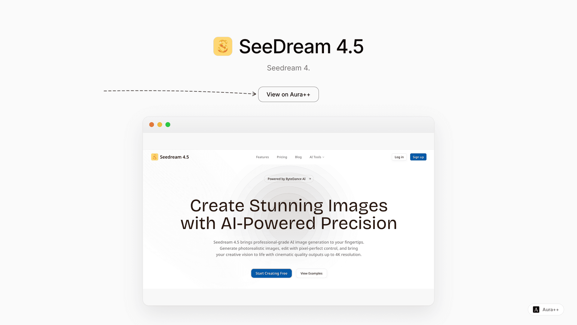 SeeDream 4.5 launch story featured image on Aura++