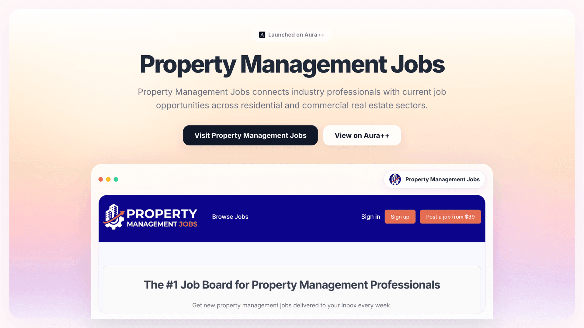 Property Management Jobs launch featured image on Aura++