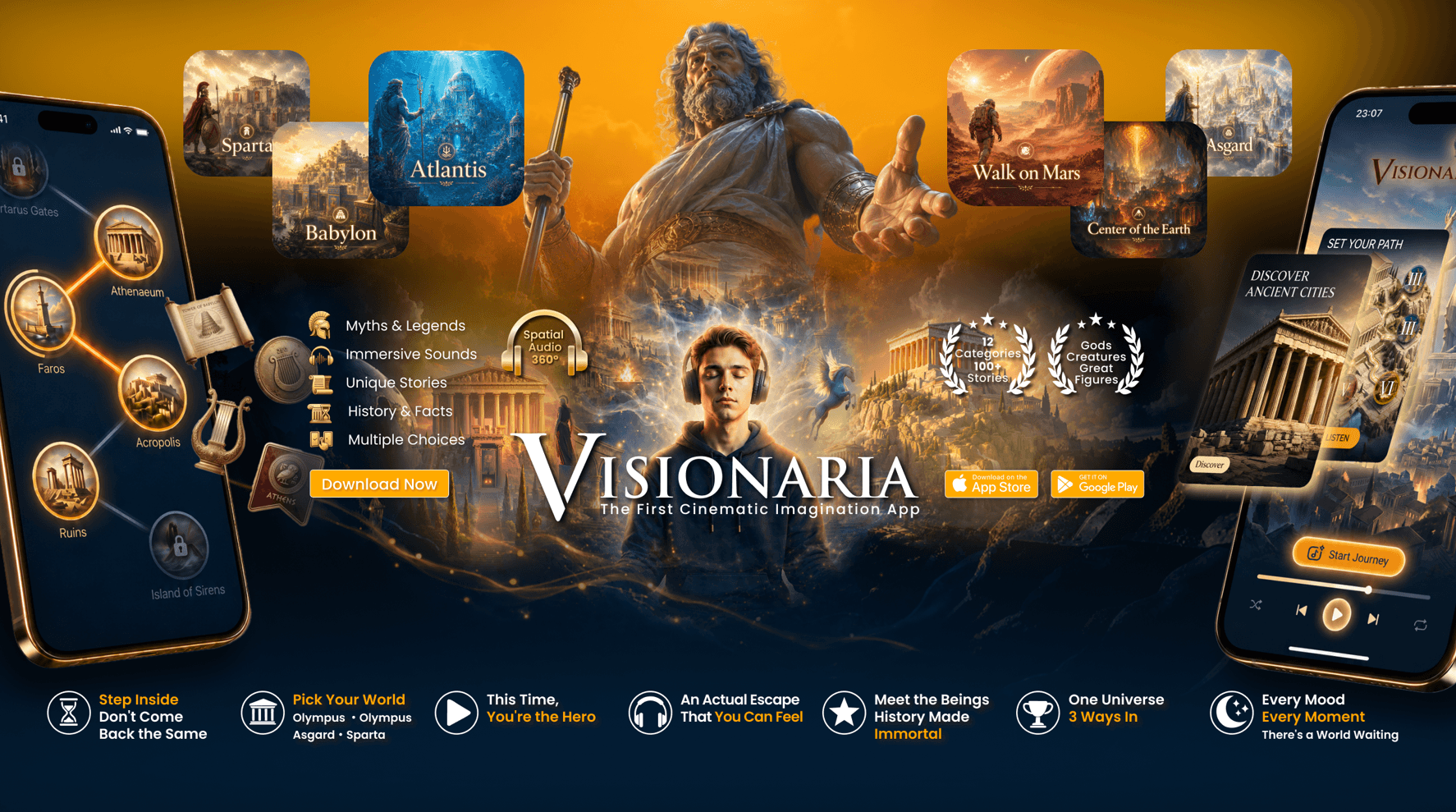 Visionaria product preview for startup listing on Aura++