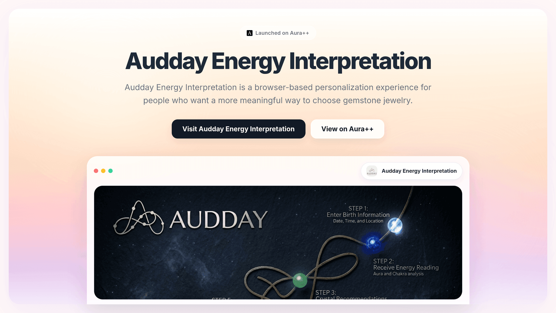 Audday Energy Interpretation launch story featured image on Aura++
