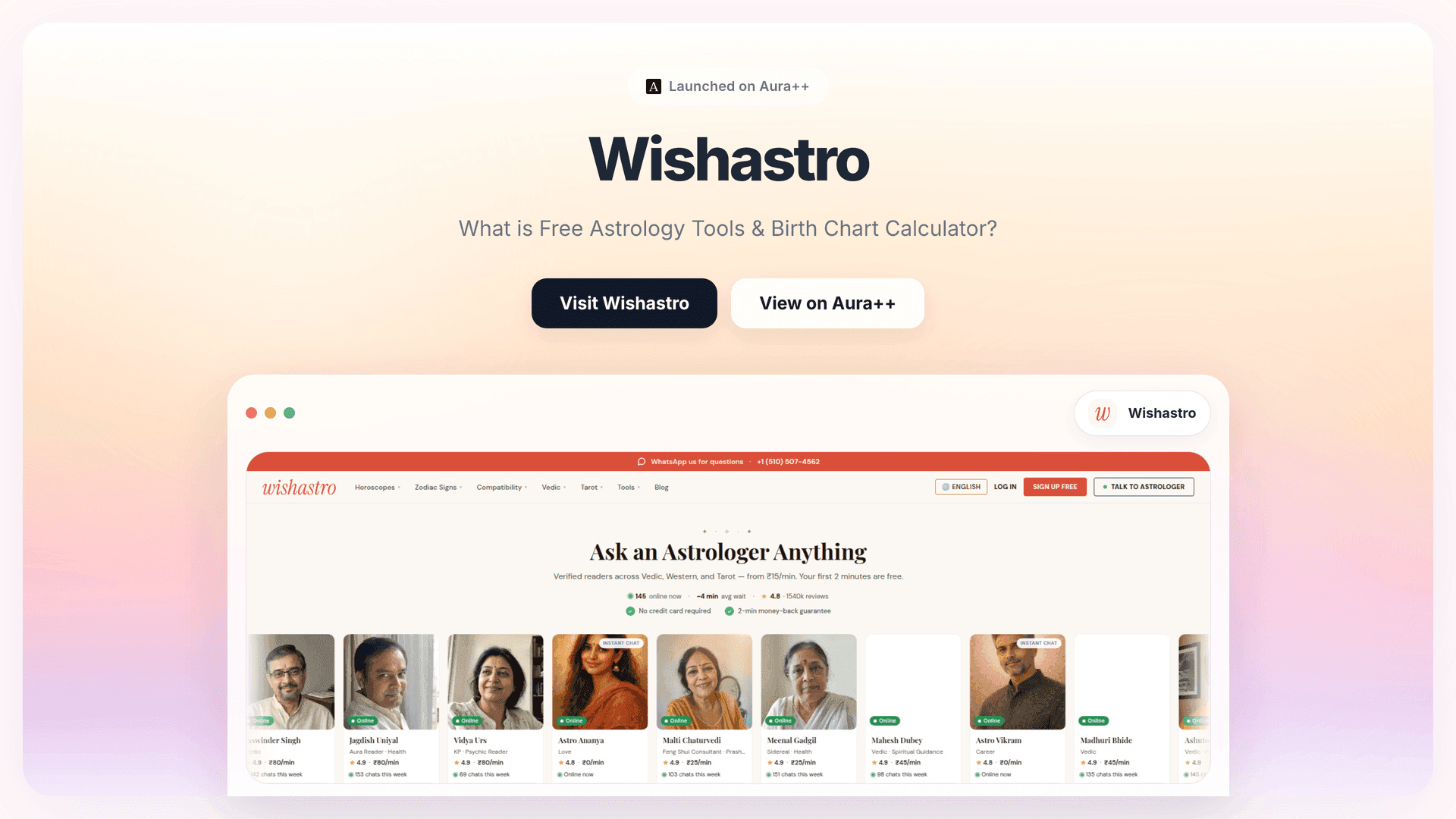 Explore Free Astrology Tools with Wishastro's Birth Chart Calculator