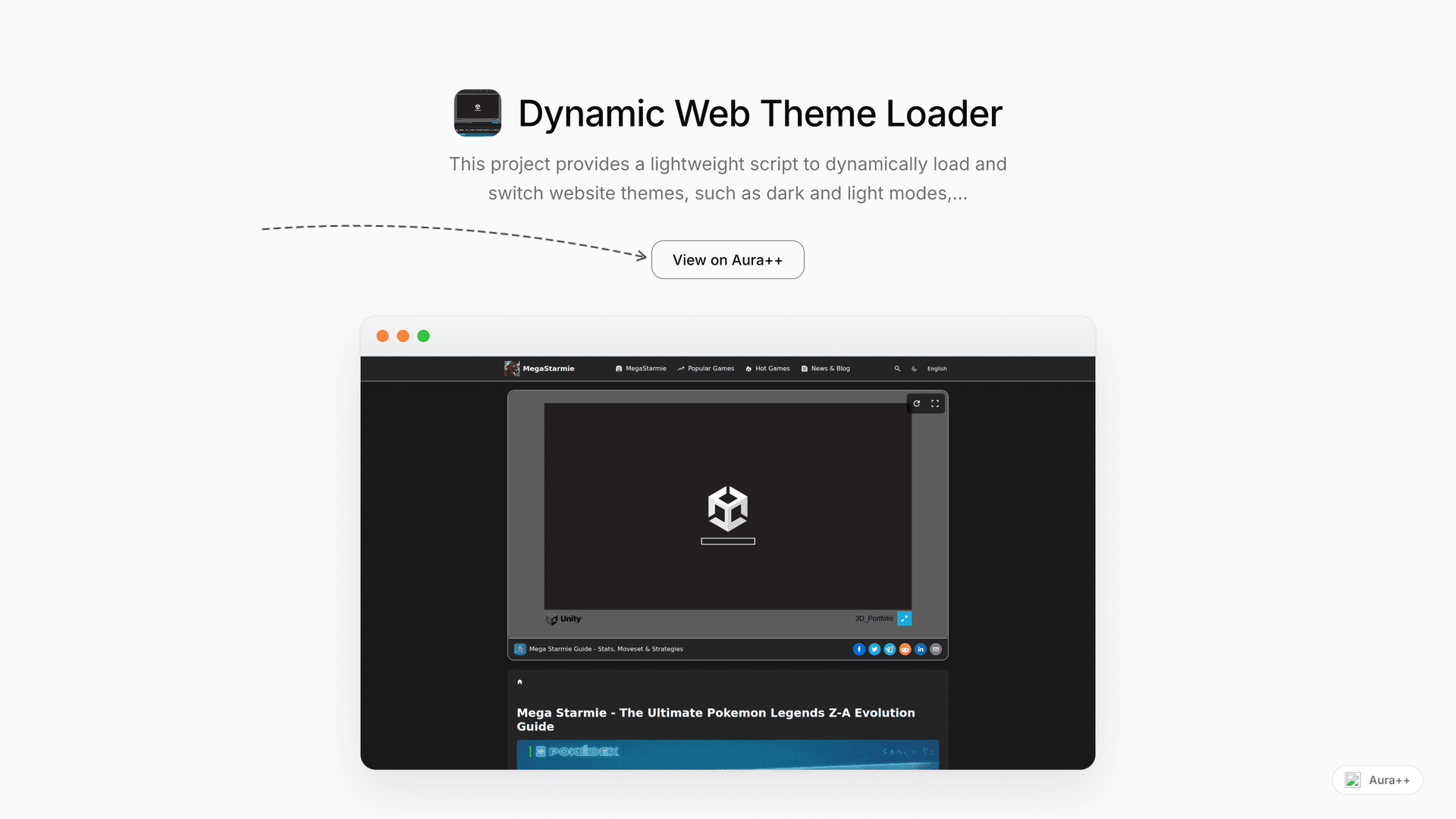 Dynamic Web Theme Loader launch featured image on Aura++