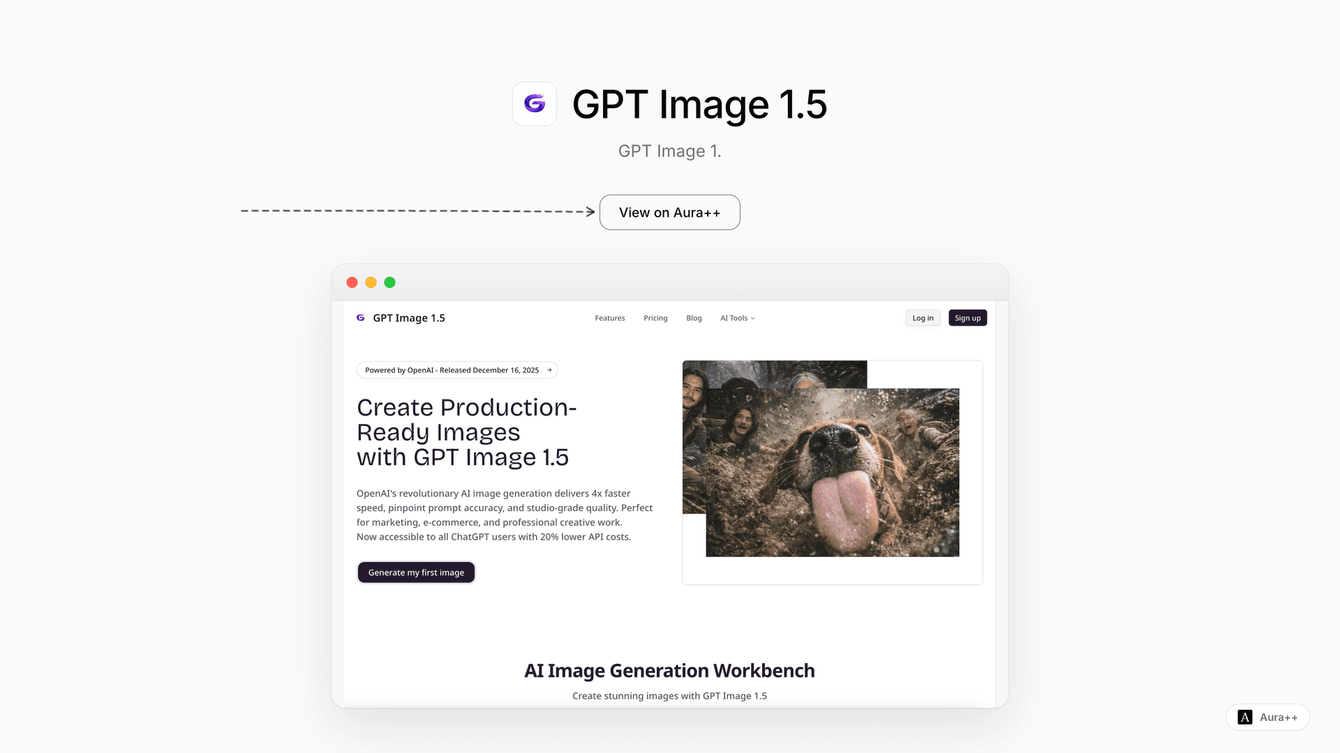 GPT Image 1.5 launch story featured image on Aura++