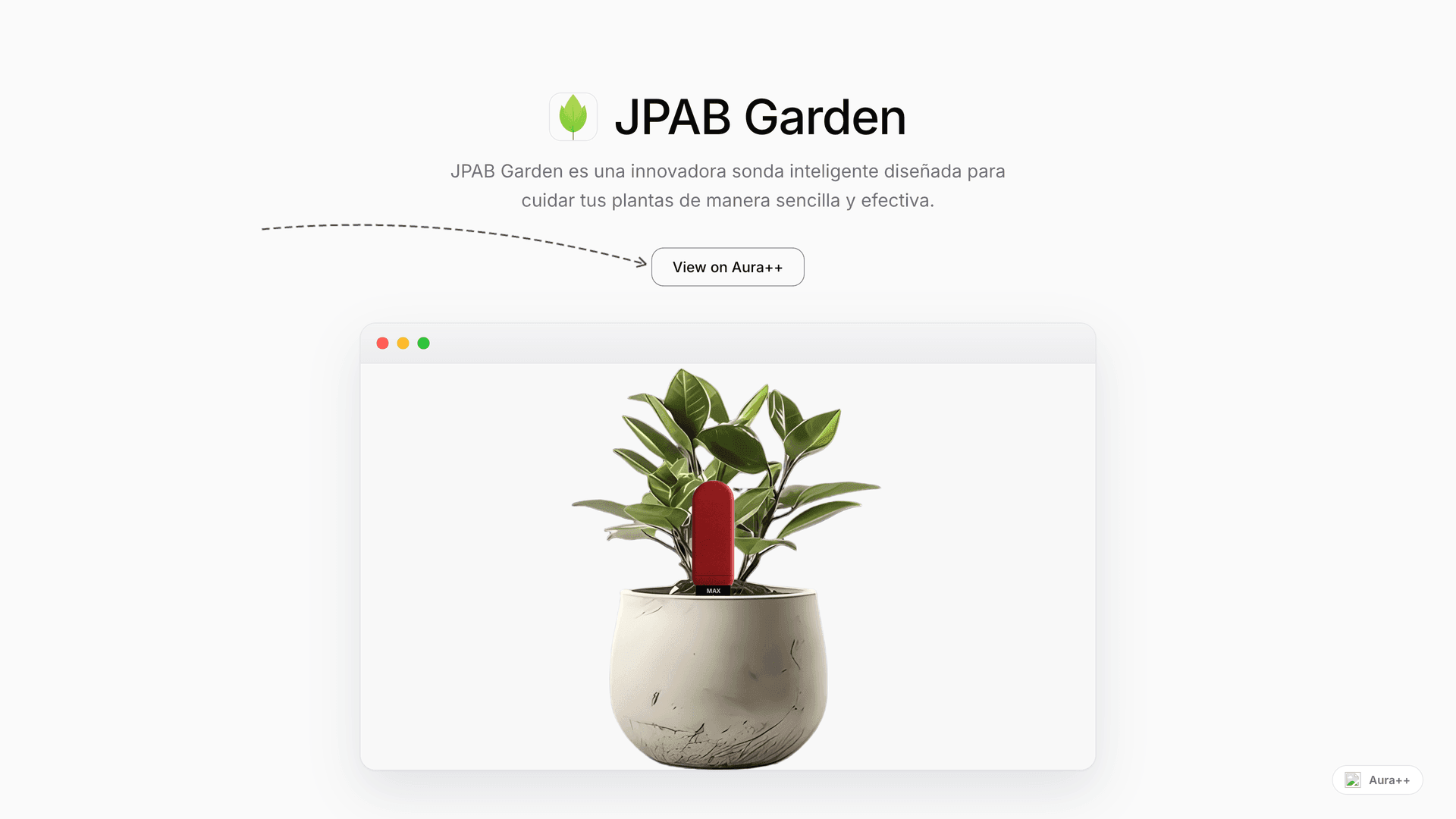 JPAB Garden - Smart Plant Sensor launch story featured image on Aura++
