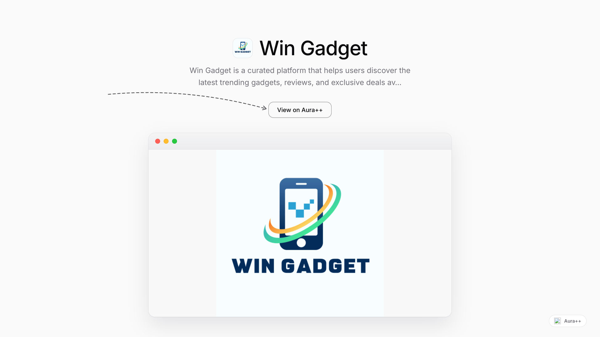 Win Gadget - Trending Tech Deals & Reviews launch story featured image on Aura++
