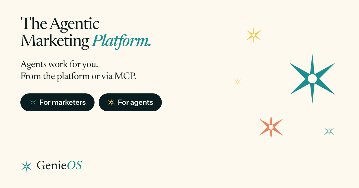GenieOS - Marketing & Agent Platform product preview for startup listing on Aura++