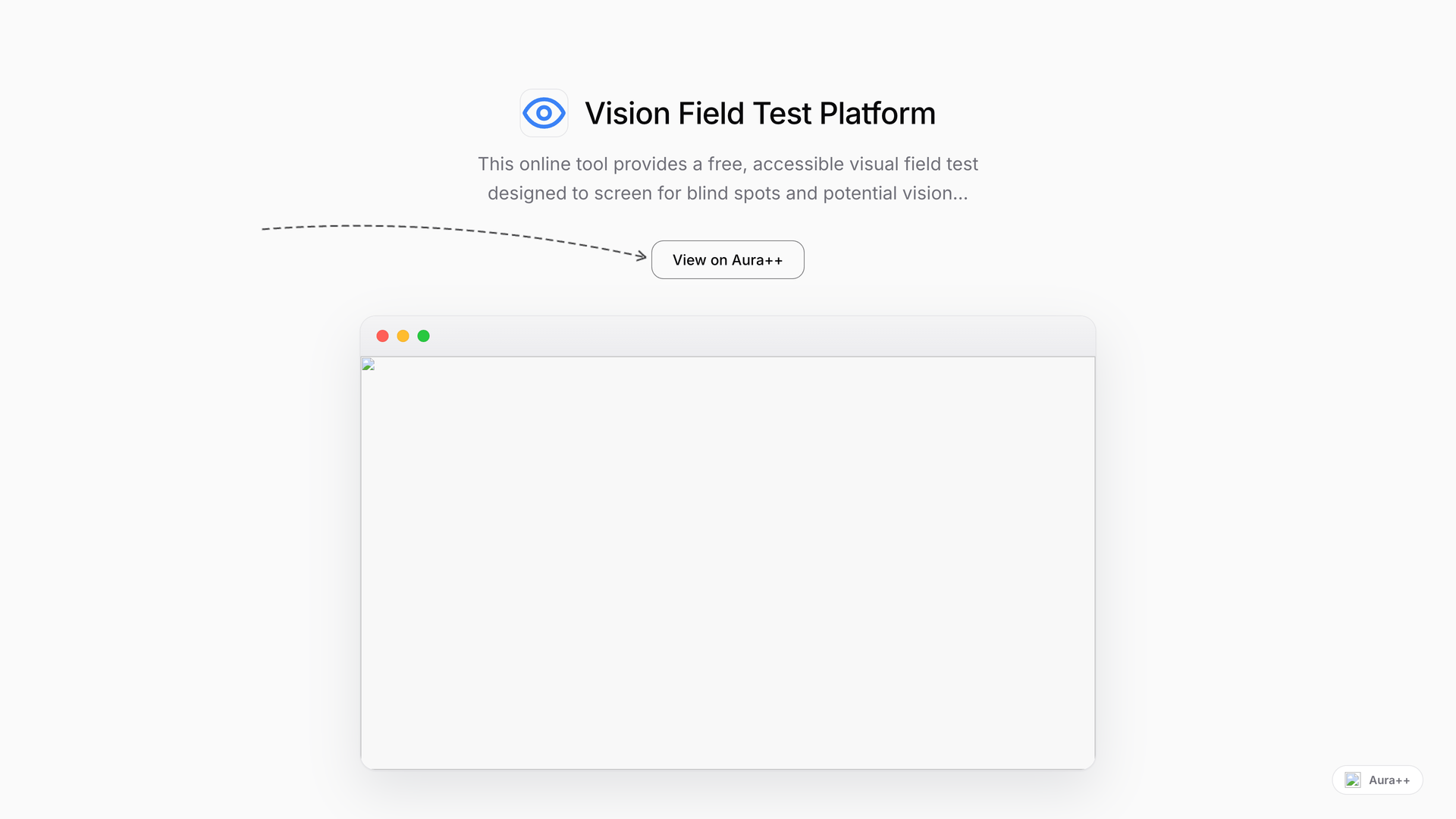 Vision Field Test Platform launch featured image on Aura++