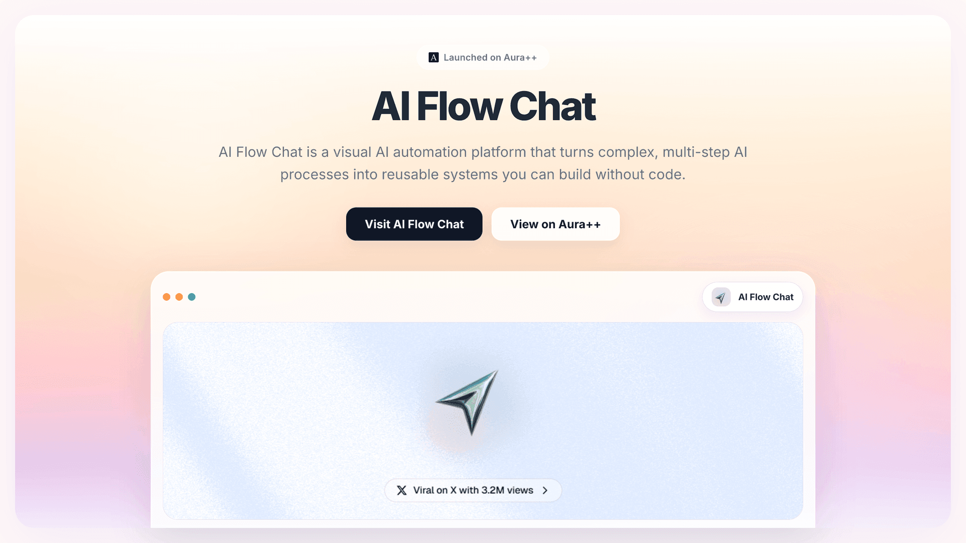 AI Flow Chat launch story featured image on Aura++