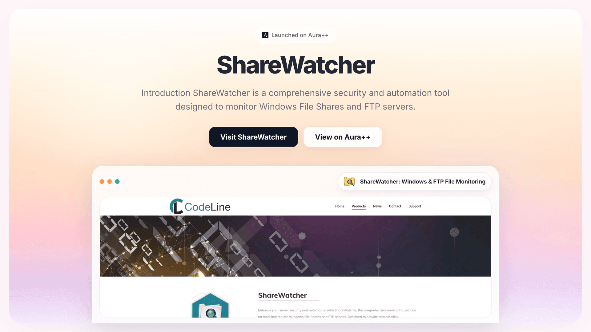 ShareWatcher: Windows & FTP File Monitoring launch featured image on Aura++