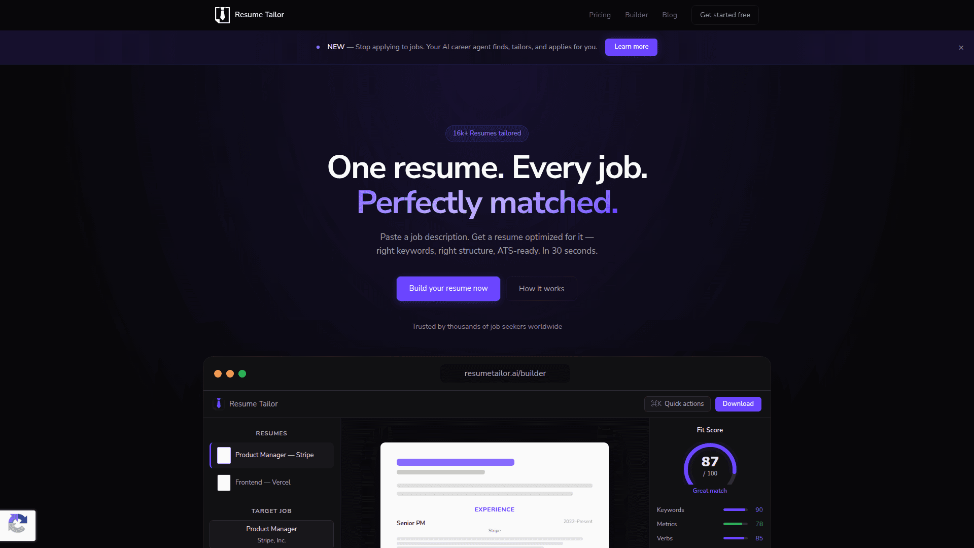 AI Resume Tailoring Platform - Product Image