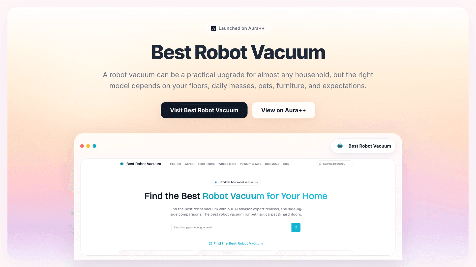 Best Robot Vacuum launch featured image on Aura++