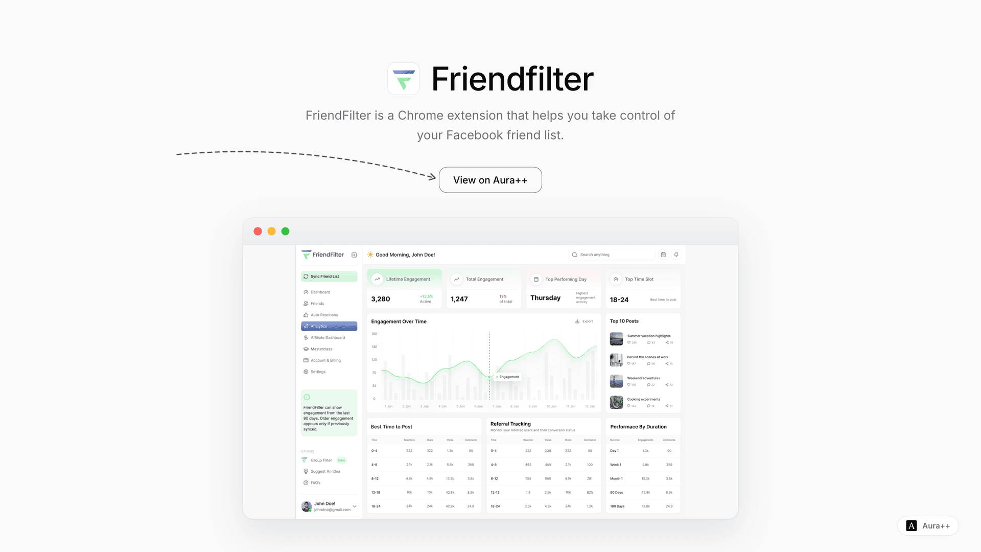 Friendfilter launch story featured image on Aura++