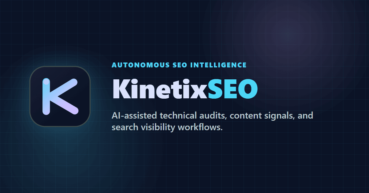 KinetixSEO: Verified SEO & AI Citation Tool product preview for startup listing on Aura++