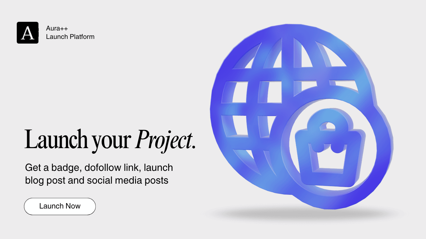 Aura++ Launch Platform product preview for startup listing on Aura++