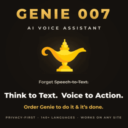 Genie 007 startup logo on Aura++