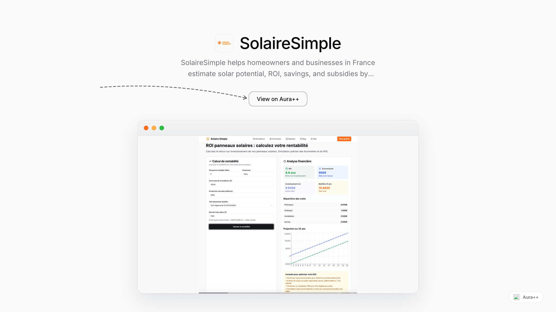 SolaireSimple launch story featured image on Aura++