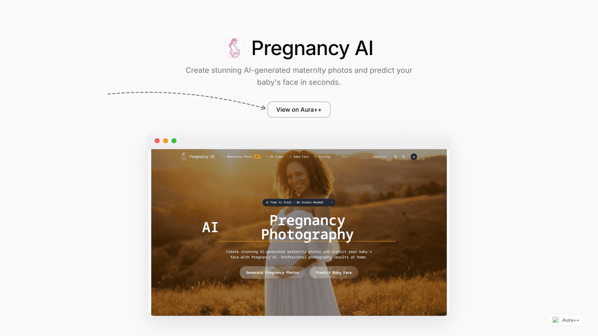 Pregnancy AI launch story featured image on Aura++