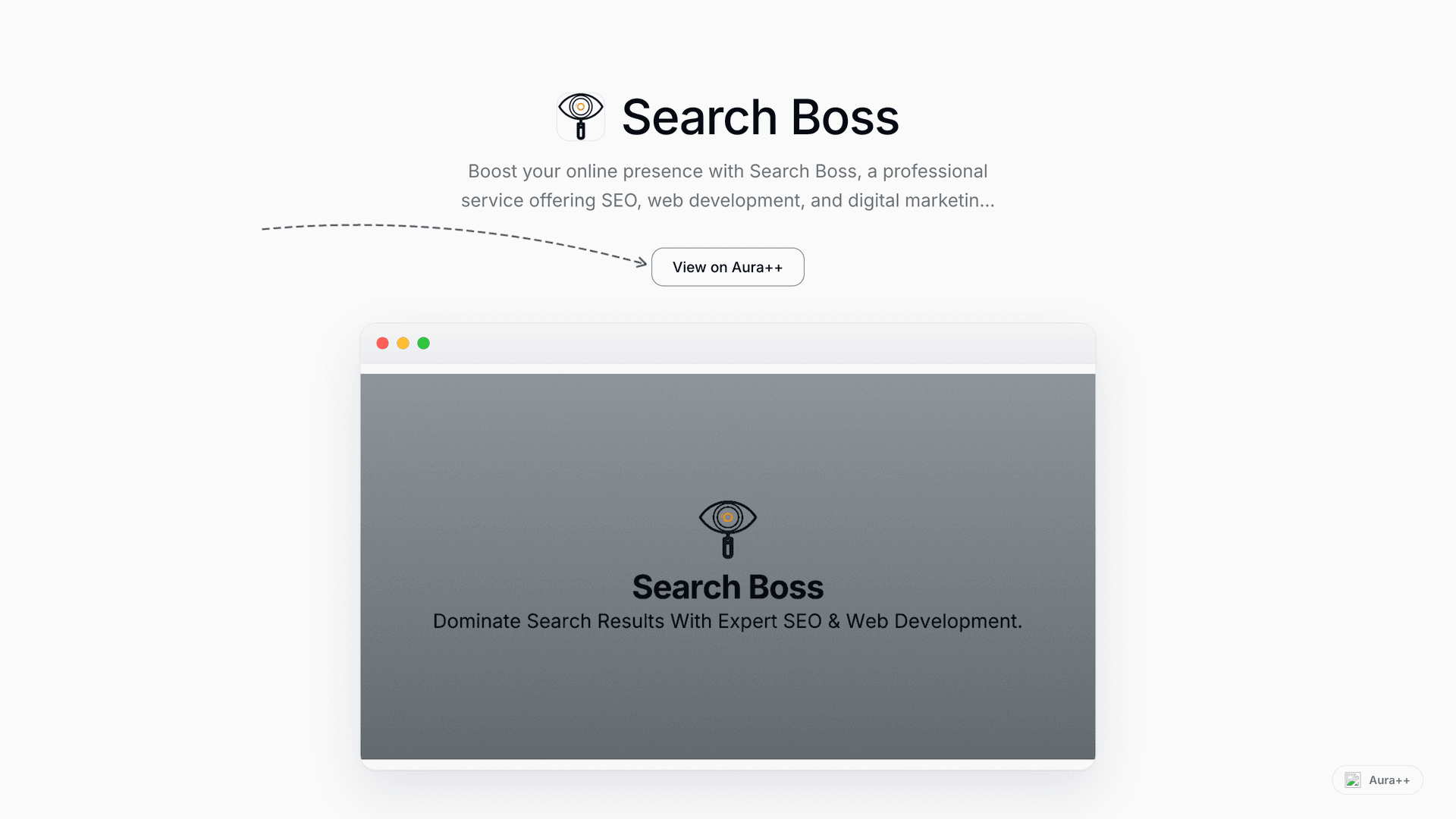 Search Boss launch story featured image on Aura++