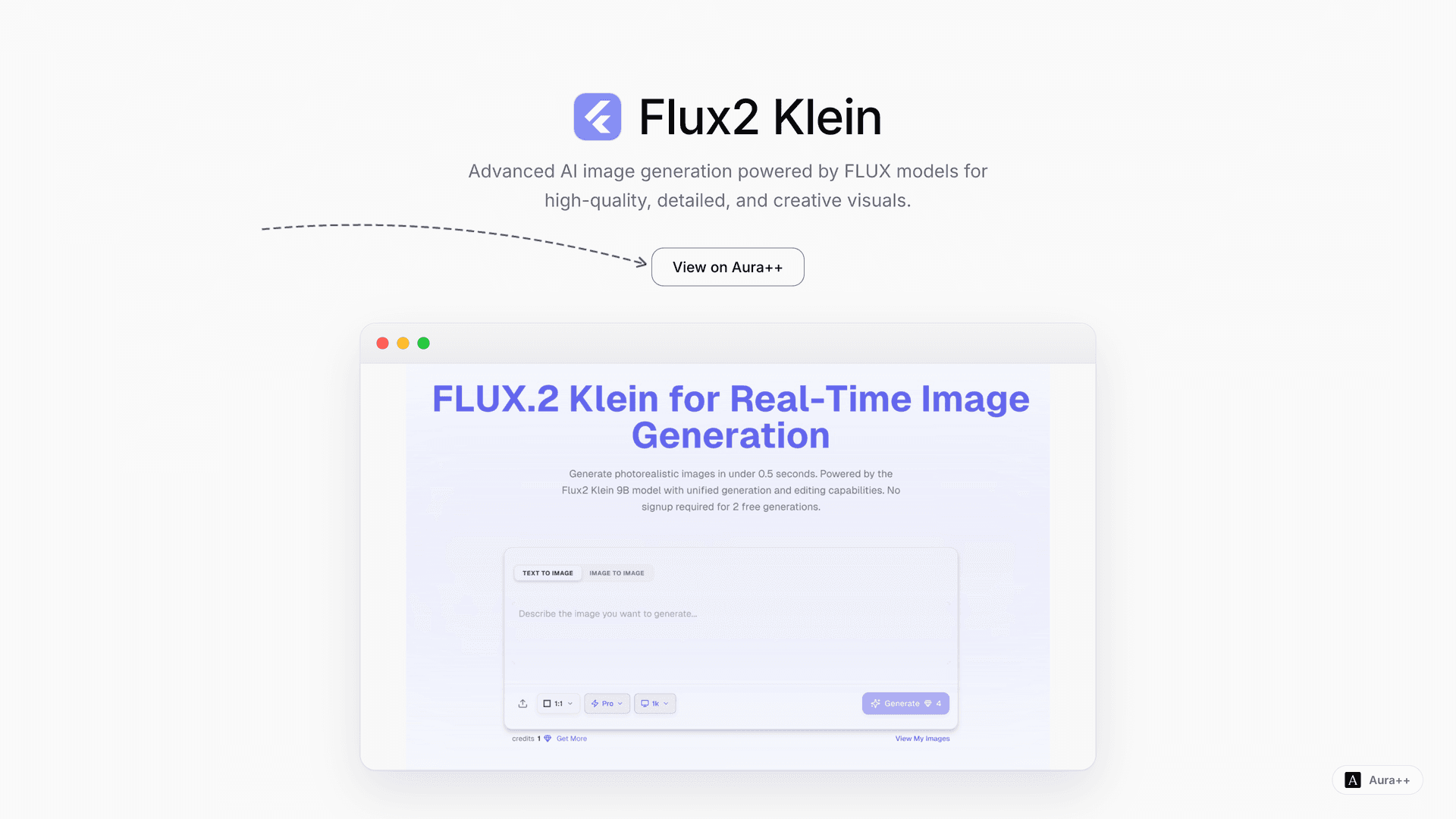 Flux2 Klein launch featured image on Aura++