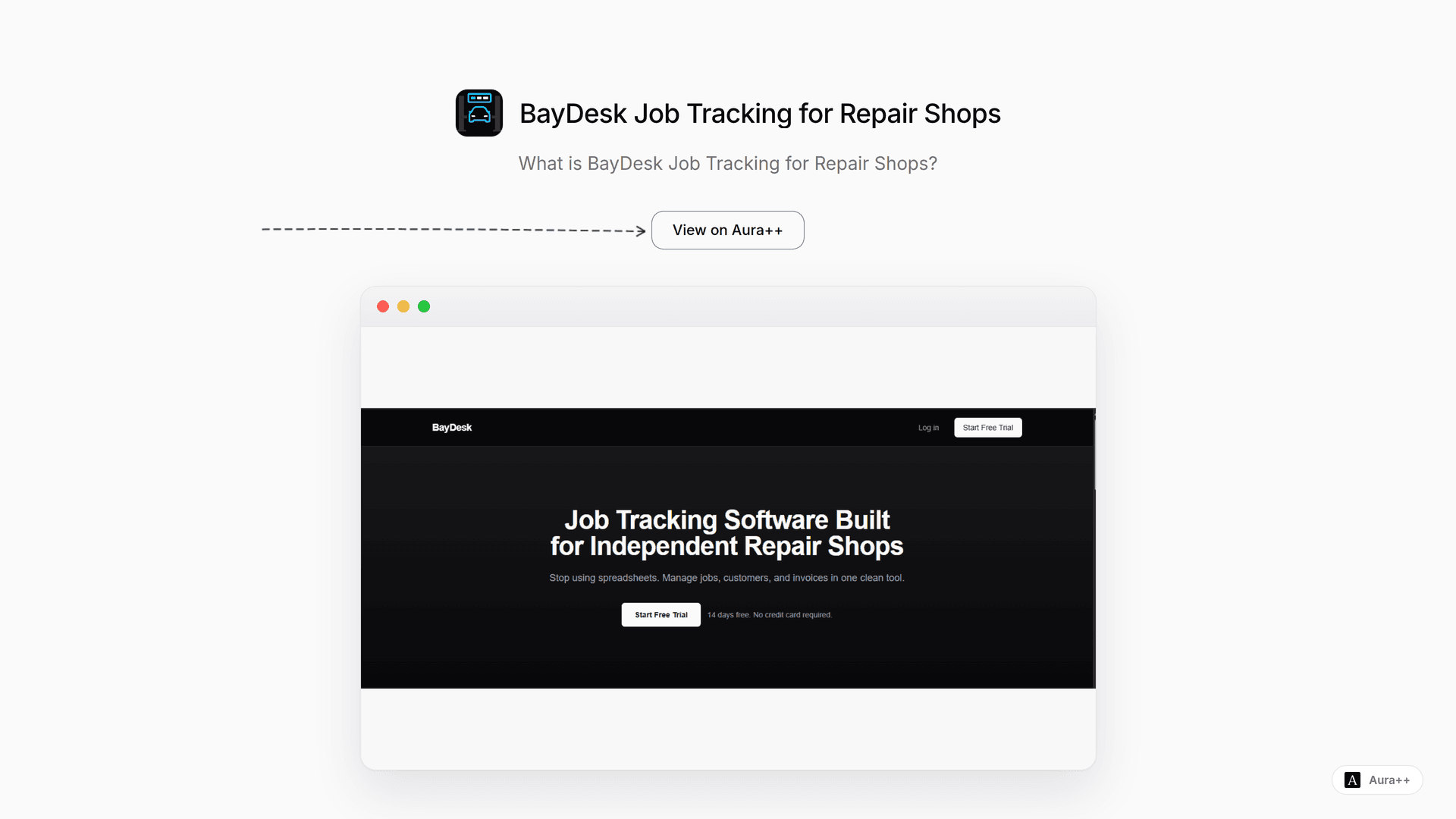 Streamline Auto Repair with BayDesk's Job Tracking Software