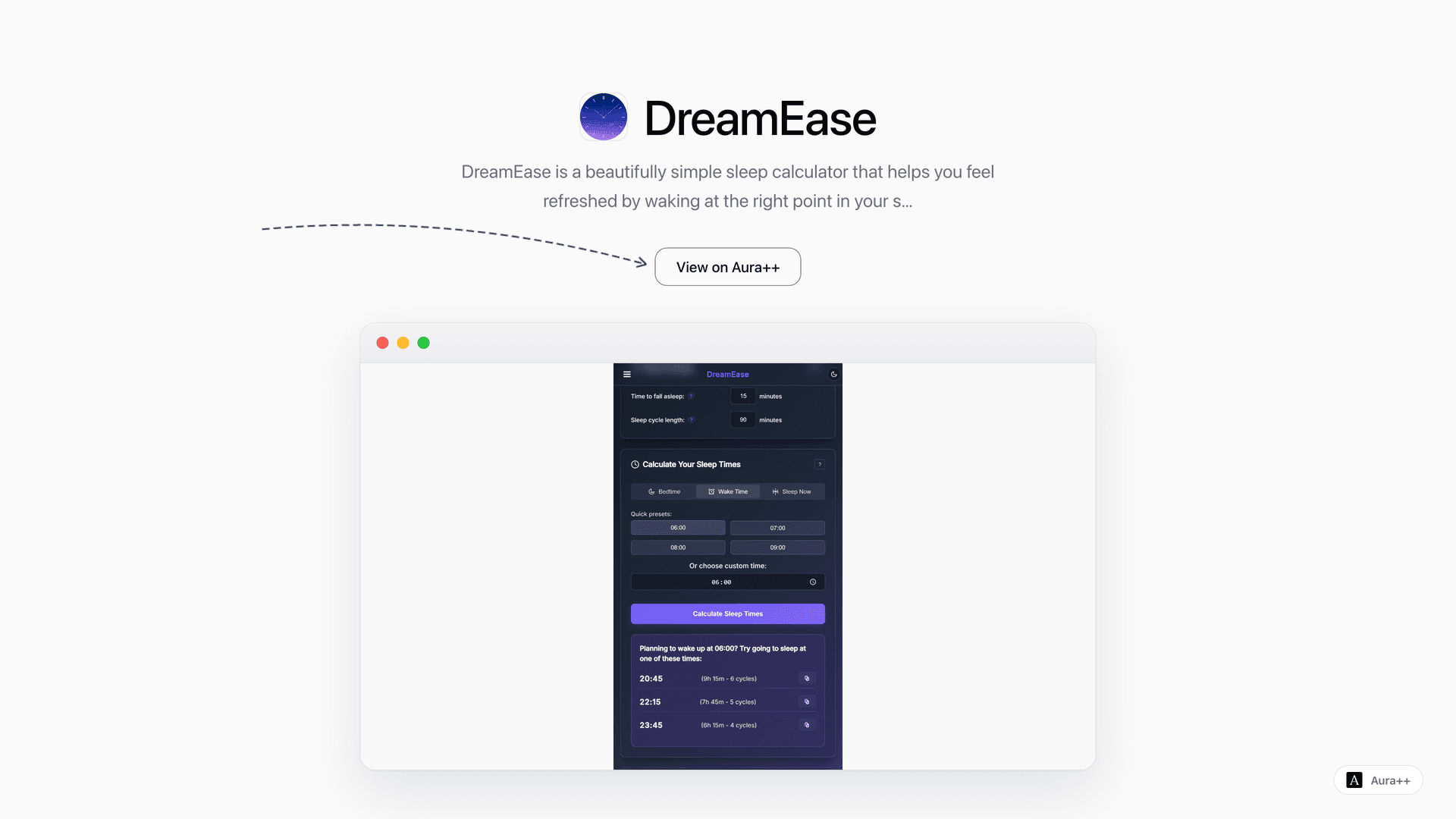 DreamEase launch story featured image on Aura++