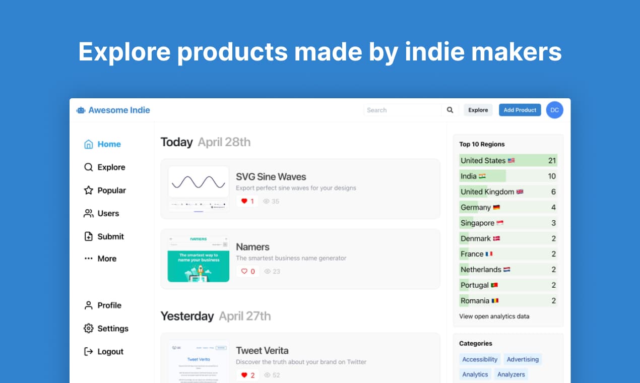 ProInvoice: Small Business Invoicing Software product preview for startup listing on Aura++