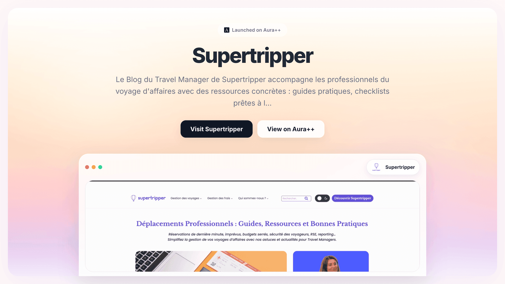 Supertripper launch story featured image on Aura++