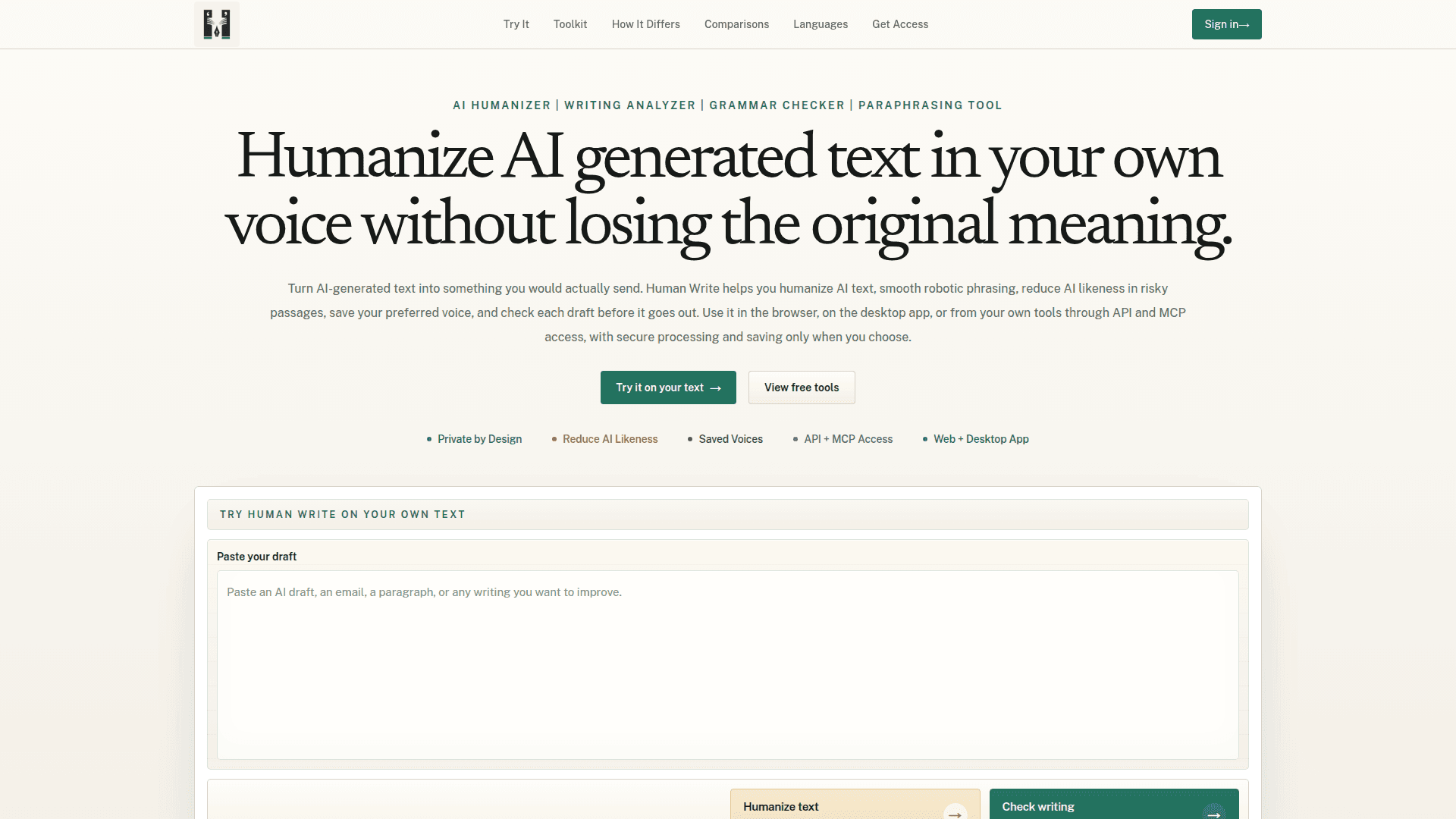Human Write AI Humanizer & Writing Assistant - Product Image