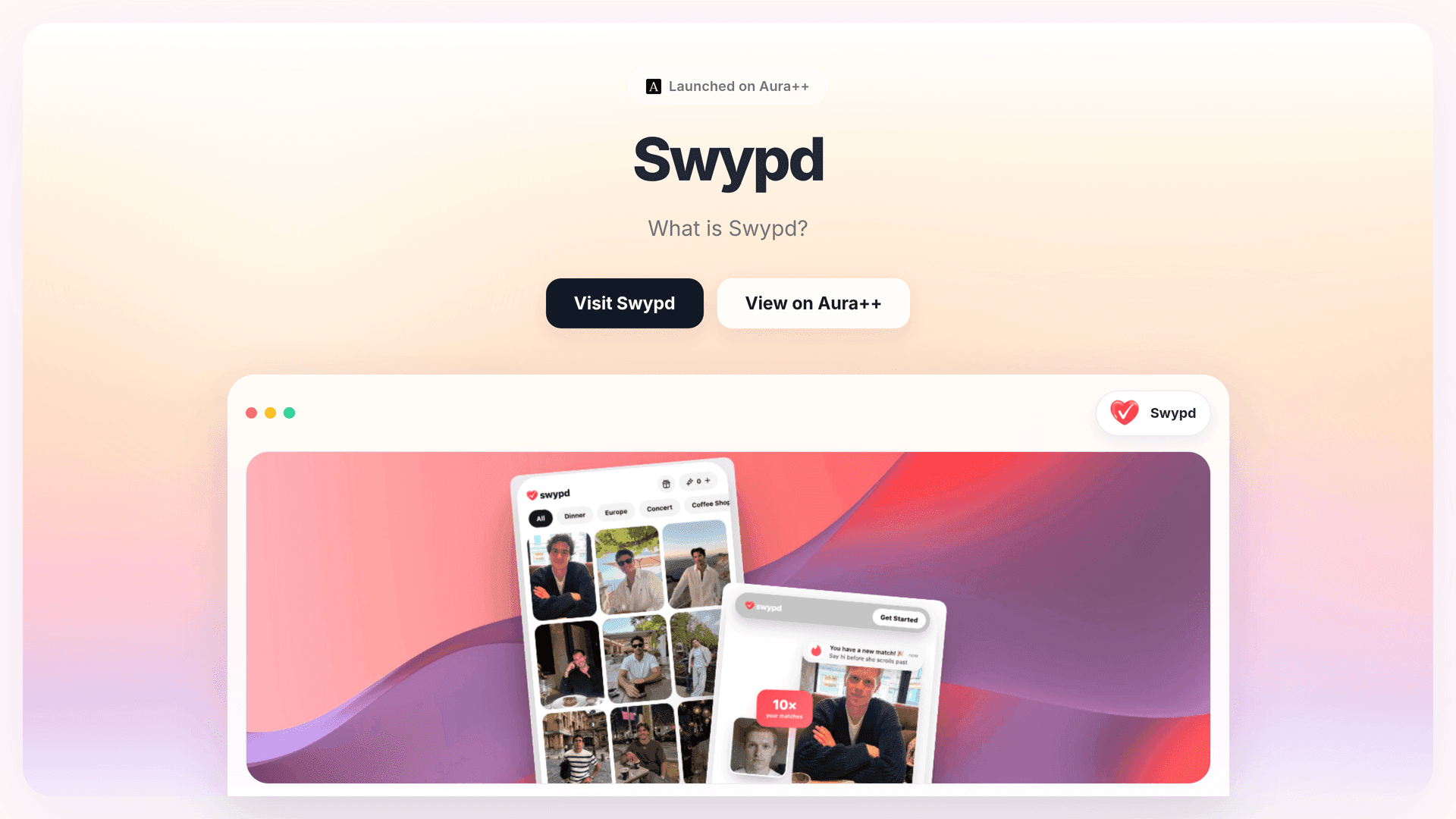 Swypd launch story featured image on Aura++