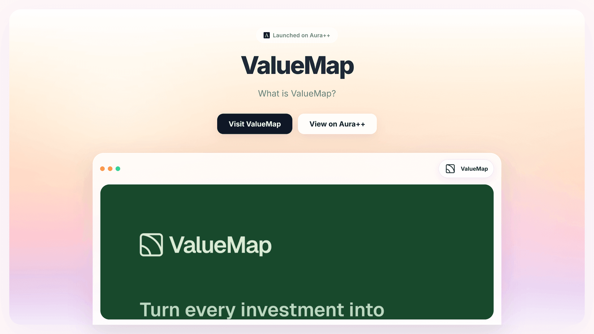 ValueMap launch featured image on Aura++
