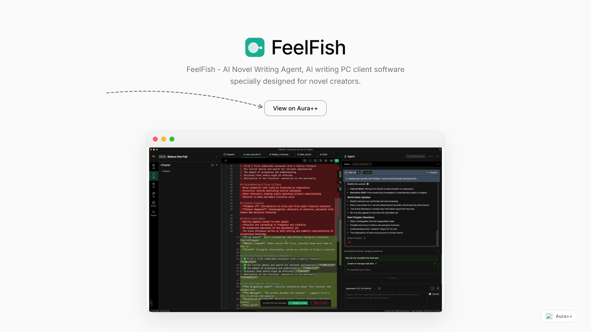 FeelFish launch story featured image on Aura++