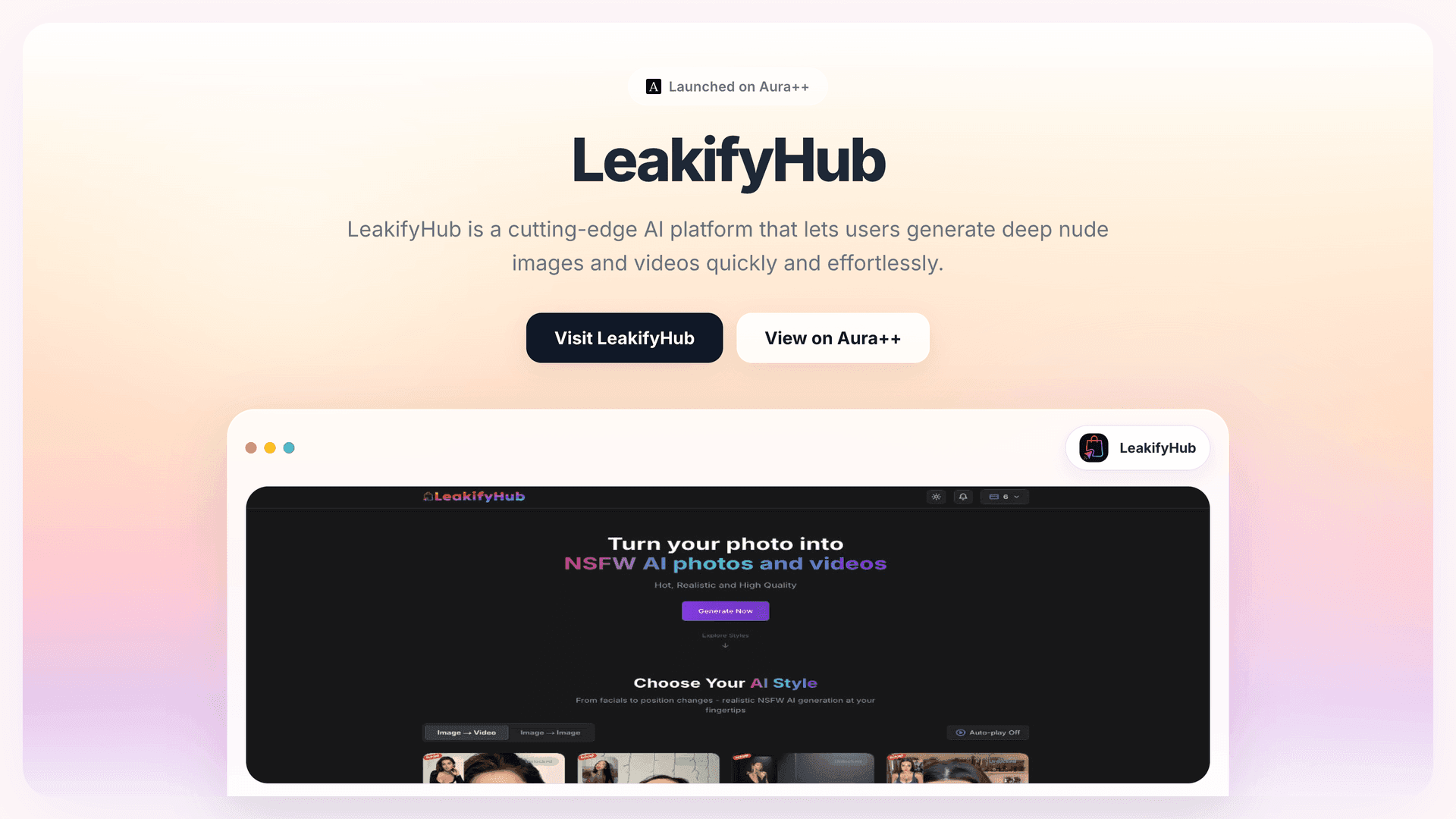 LeakifyHub launch story featured image on Aura++