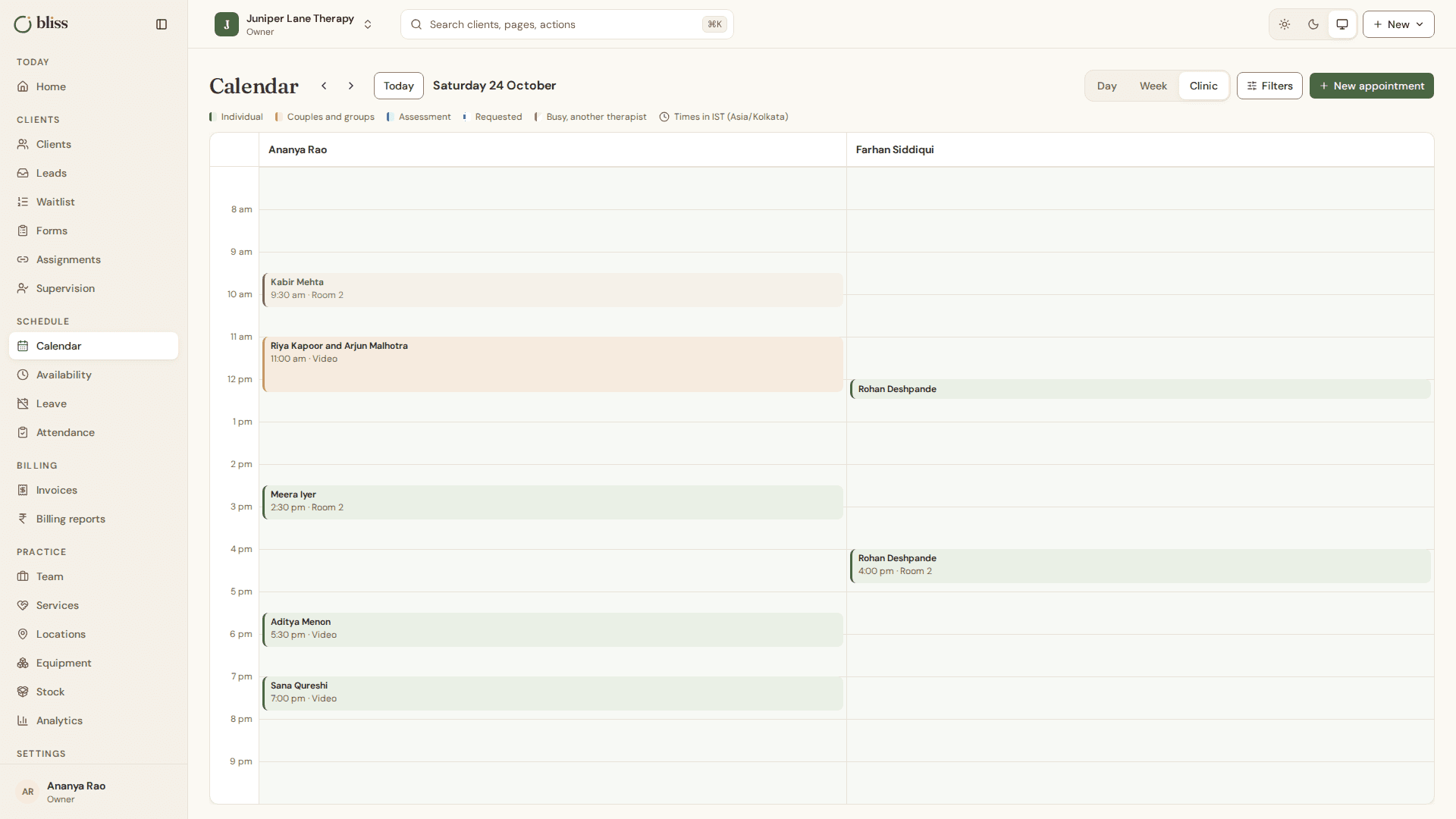 Bliss product preview for startup listing on Aura++