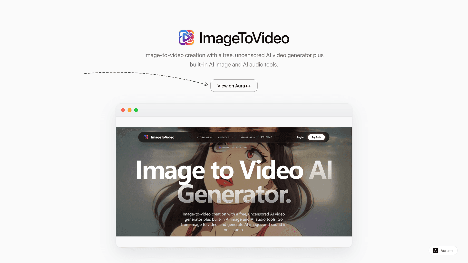 ImageToVideo launch story featured image on Aura++