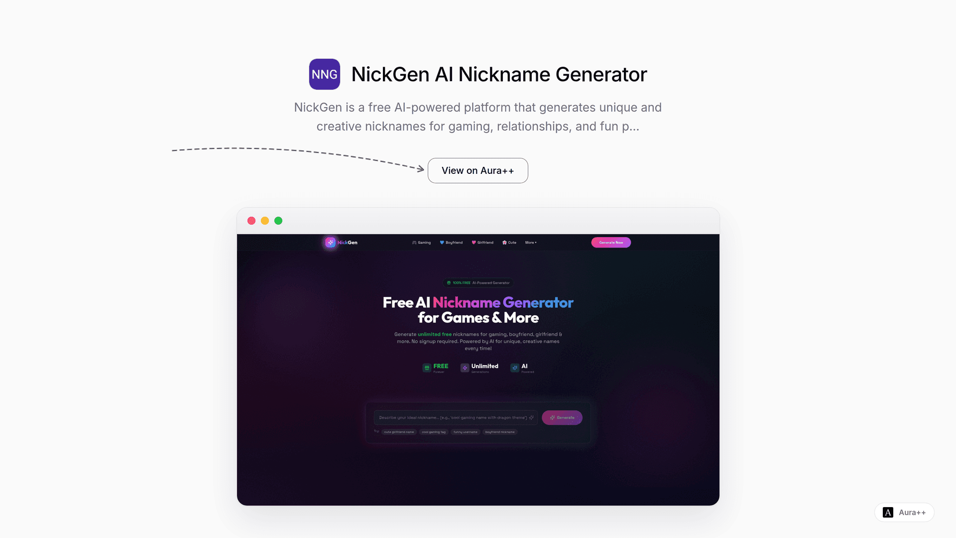 NickGen AI Nickname Generator
