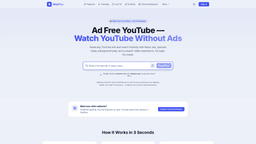 SkipPlay: Ad-Free YouTube Player startup logo on Aura++
