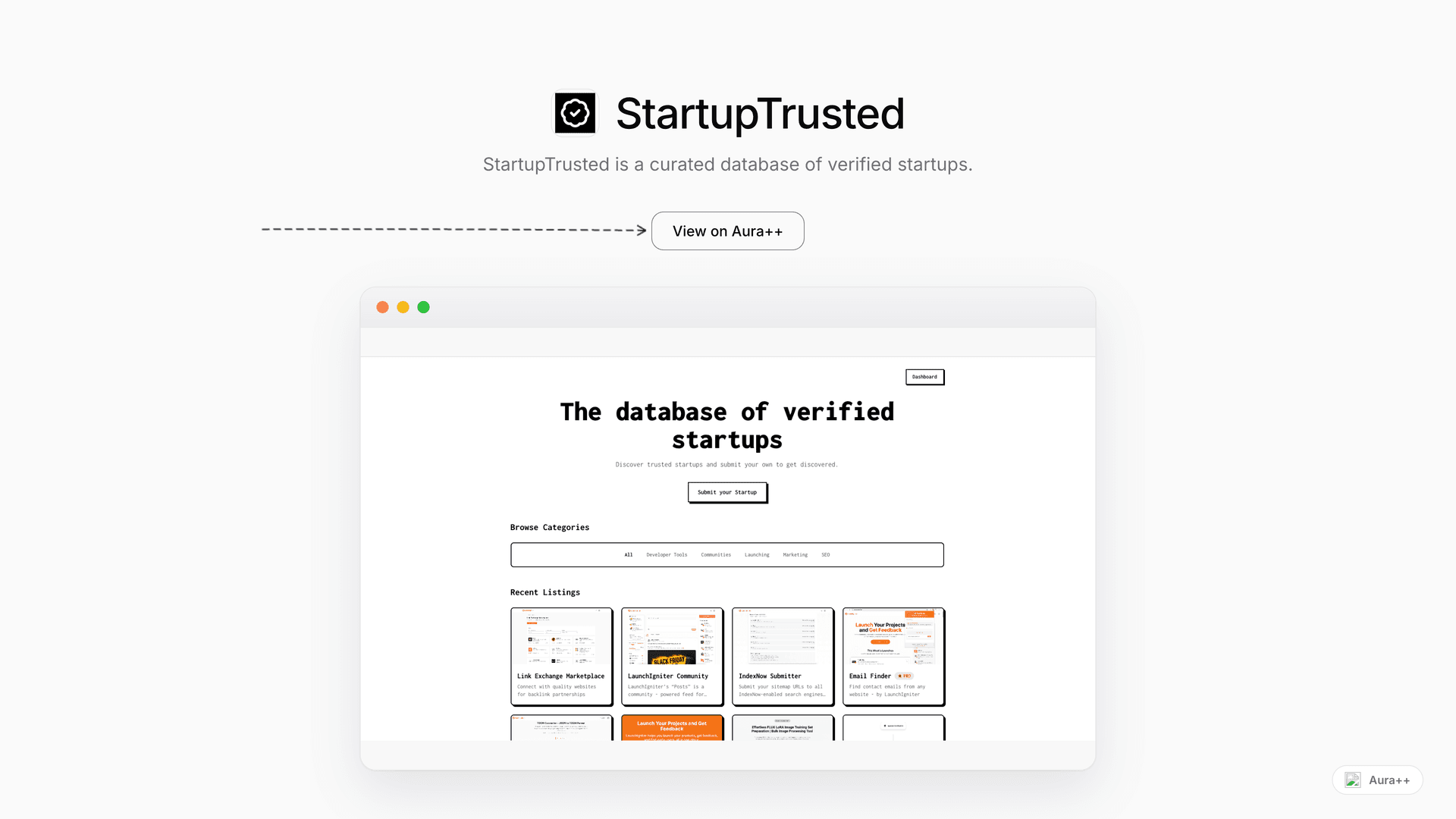 StartupTrusted launch story featured image on Aura++